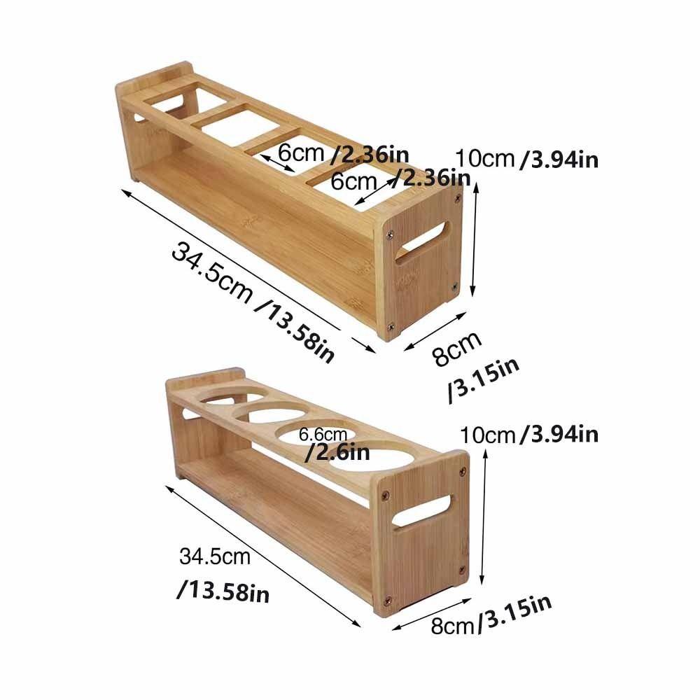 Multi-Compartment Glass Oil Bottle Rack Anti-Slip Kitchen Storage Shelf  Dining Table