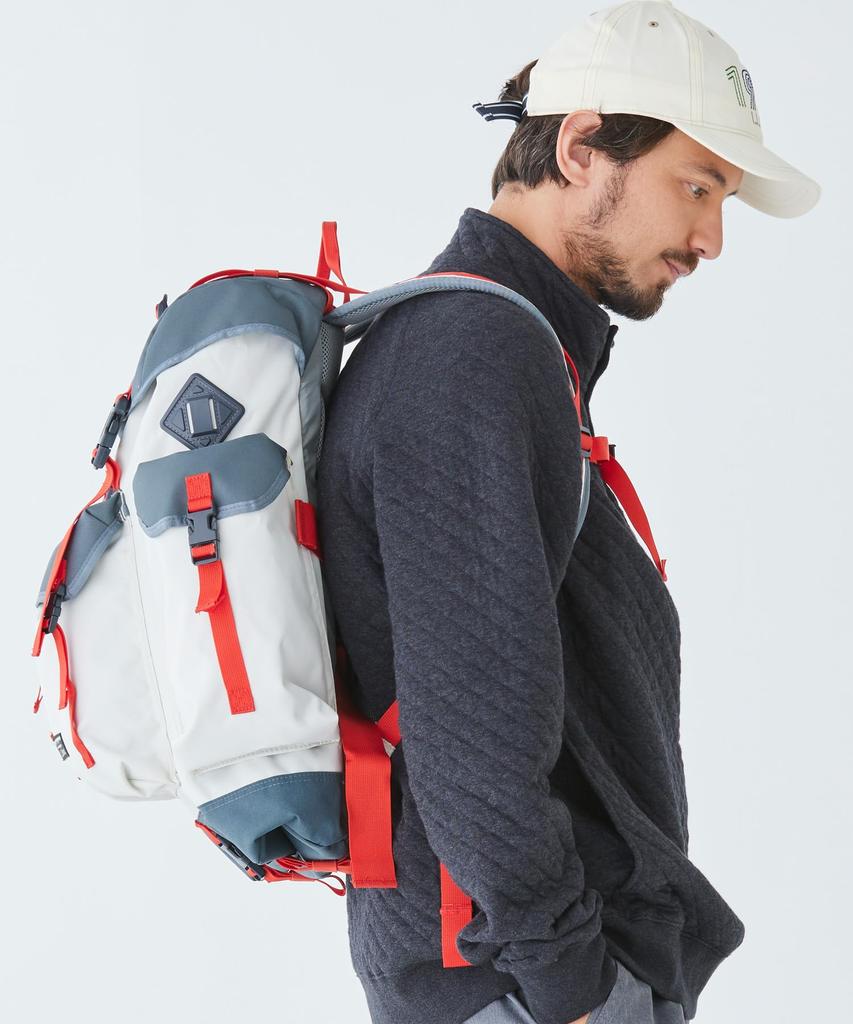 L.L.Bean Continental Backpack, Color Block, One Size Fits Most, Sail OrangePine Green, Multicolor, 1000211094