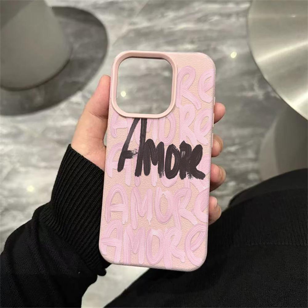 Shockproof Anti Fall Amore Doodle Phone Case For Samsung A54 A55 A56 S24 Ultra S25 Ultra S24 Fe A17 A26 High Quality Funda