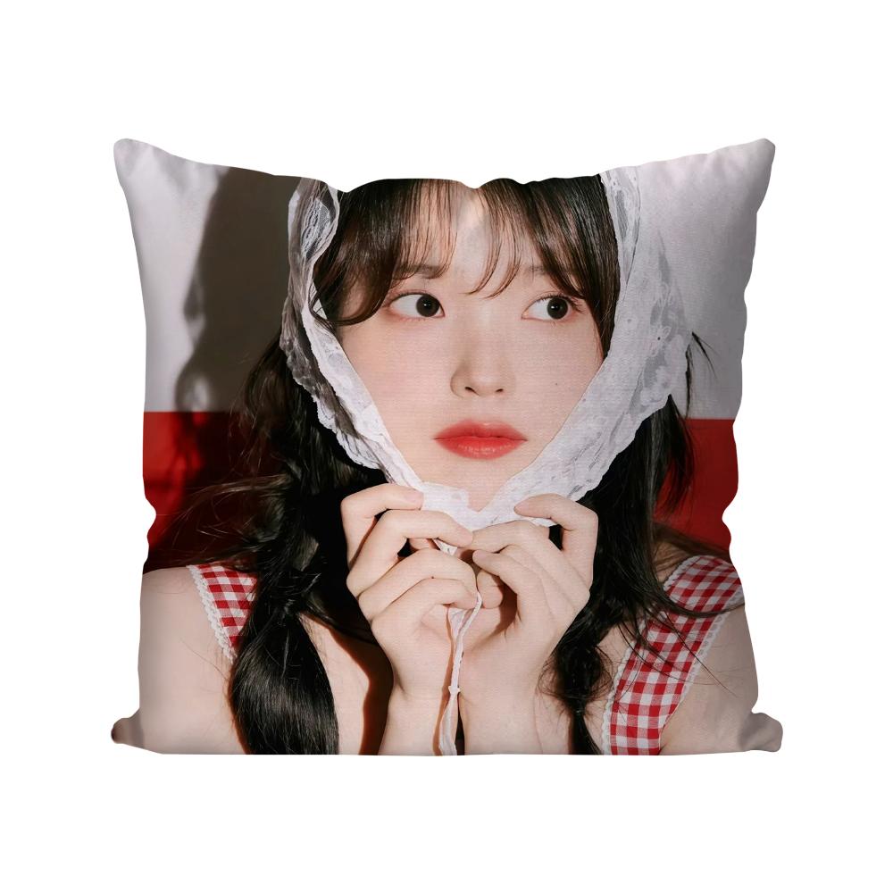 1pc Korean Singer IU Pillow Case Square Pillow Bedroom Sofa Leisure Comfort Cushion Car Living Room Home Decoration 40X40