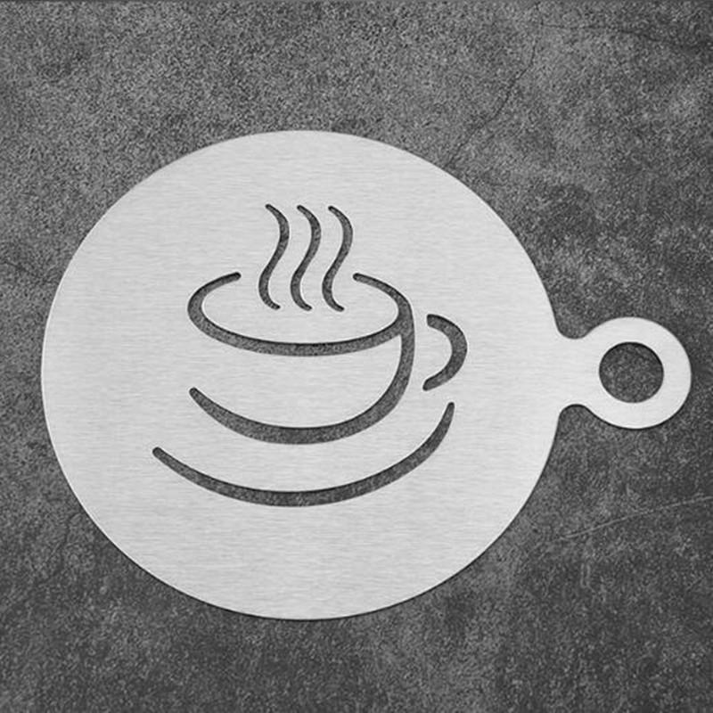 

Coffee Latte Art Stencils For Drawing Barista Tools Stainless Steel Coffee Accessories Decorating Foam Shape Cake Baking Mold