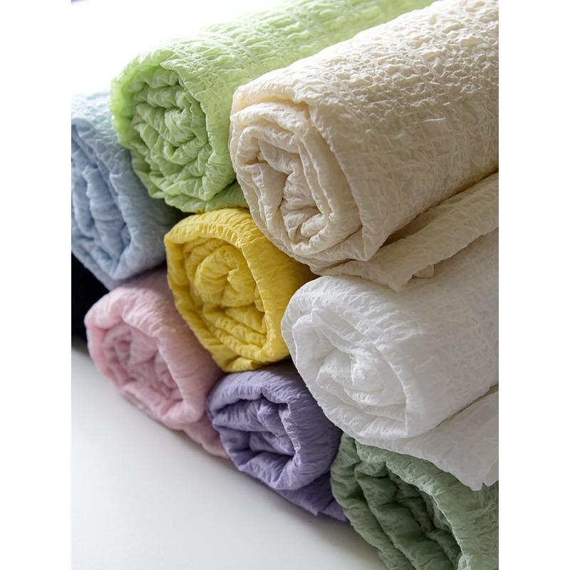 Chiffon Pleated Fabric Micro-elastic Summer By Meters for Curtain Sunscreen Scrunchies Dresses DIY Sewing Breathable Cloth Plain