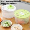 Kitchen Essential for Salad Vegetable Spinner, Manual Quick Drying Fruit Washer, Multi Functional with Spinner Slicing Blade Design, Dryer Lettuce