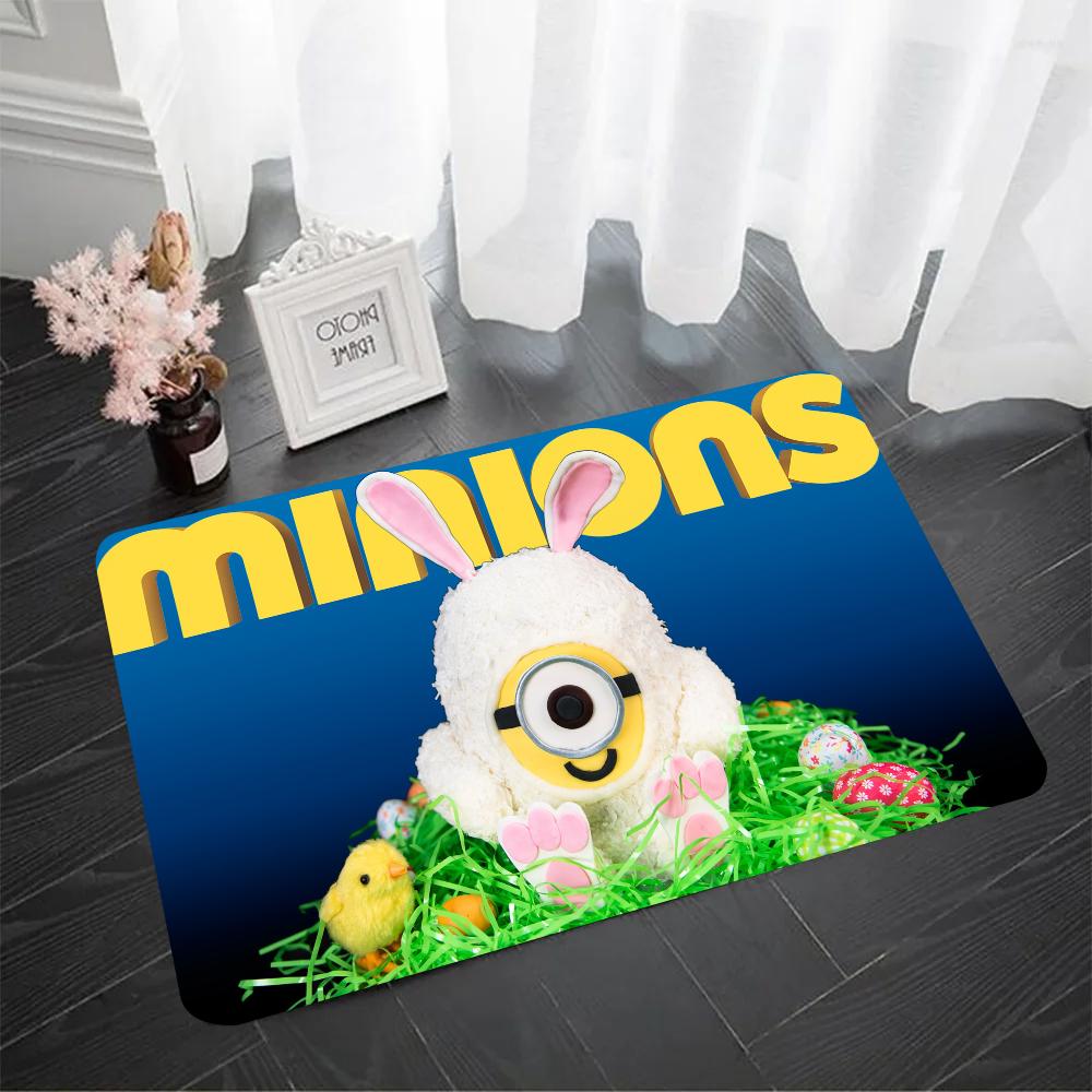 Zeichentrickfilme Minions Fußmatte Türvorleger Heimteppich Fußmatte Badezimmer Saugfähige Matten Rutschfeste Matten Heimdekorationszubehör