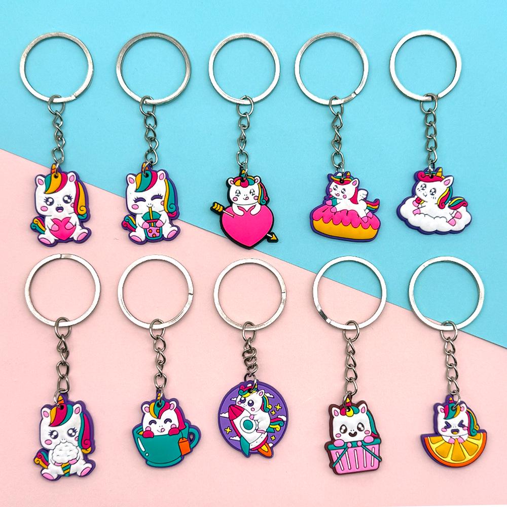 Adorable Unicorn Cartoon Keychain - DIY Backpack Pendant & Bag Charm, Hot Selling
