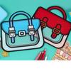 50/40/30 Stück Kreative Geschenkverpackungsbeutel Cartoon-Schultaschenform Süßigkeiten-Snack Selbstversiegelnde Beutel für Kindergeburtstagsparty-Dekorationen