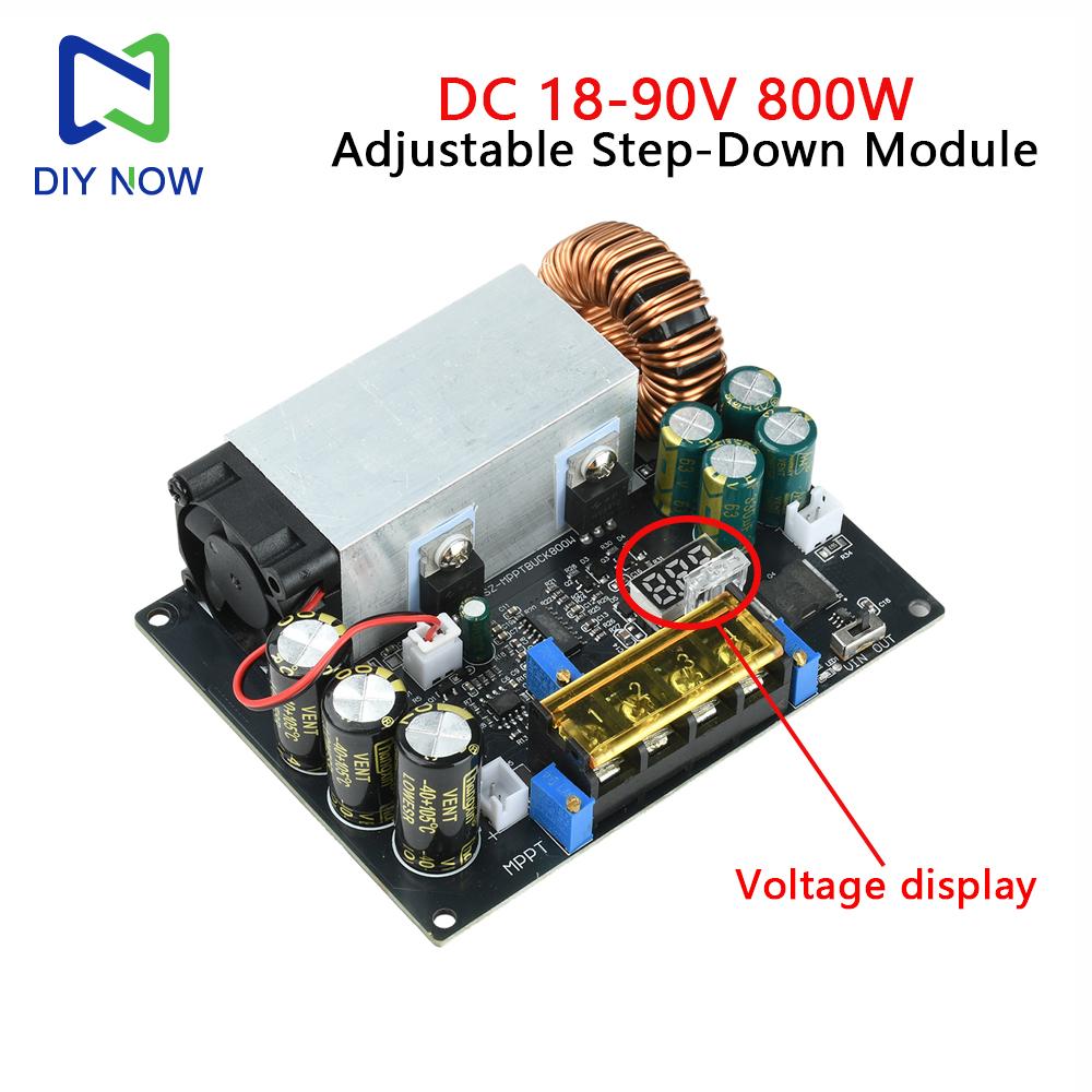 800W Adjustable Step-Down Module MPPT Solar Charger Controller for Lithium/Lead-Acid Batteries Voltage Regulator Charging Board
