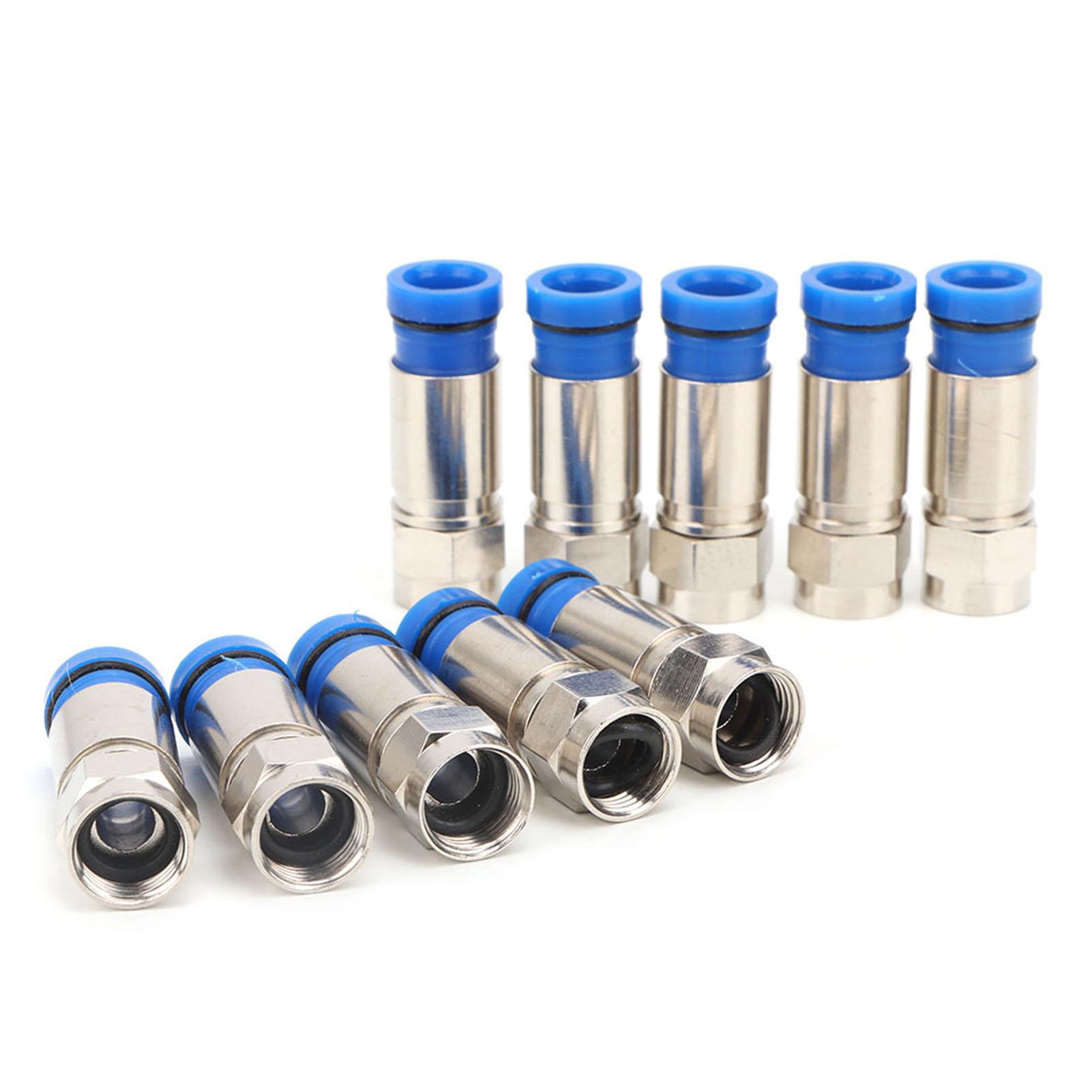 

10 шт. RG6 UK Обжимной F-разъем F Кабель Антенна Видео Спутниковый Адаптер (F 004)