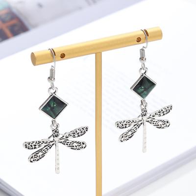 Factory Fashion Simple Temperament Wind Earrings Dragonfly Personality Dripping Oil Niche Design Earrings Hip Hop Earrings