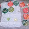 Christmas Resin Molds Silicone Round Ornament Mold DIY Handmade Craft Epoxy Molds for Xmas Tree Decoration Holiday Gift Making