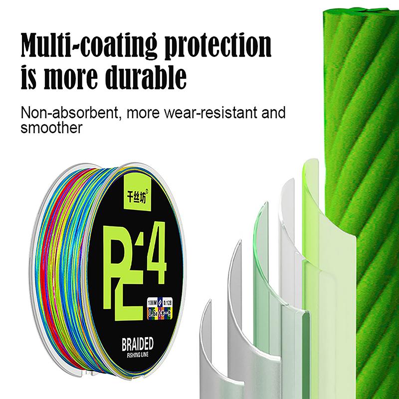 Multifilament Line Carp Fishing Cord Fishing Thread Sea Fishing Strong PE X4 Fishing Line 100M Braided Fishing Line