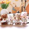 Cartoon Cute Bear With Cherry Scarf And Skirt Plush Toy Pendant Keychain