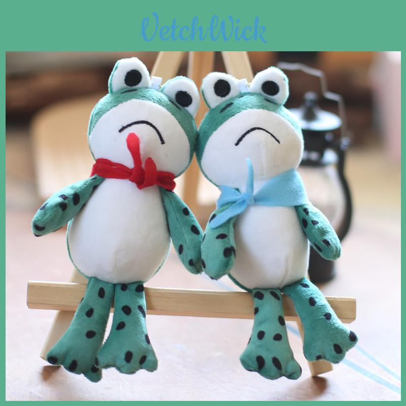 Charming Long-legged Frog Plush Keychain Cartoon Bag Charm Key Ring Accessory