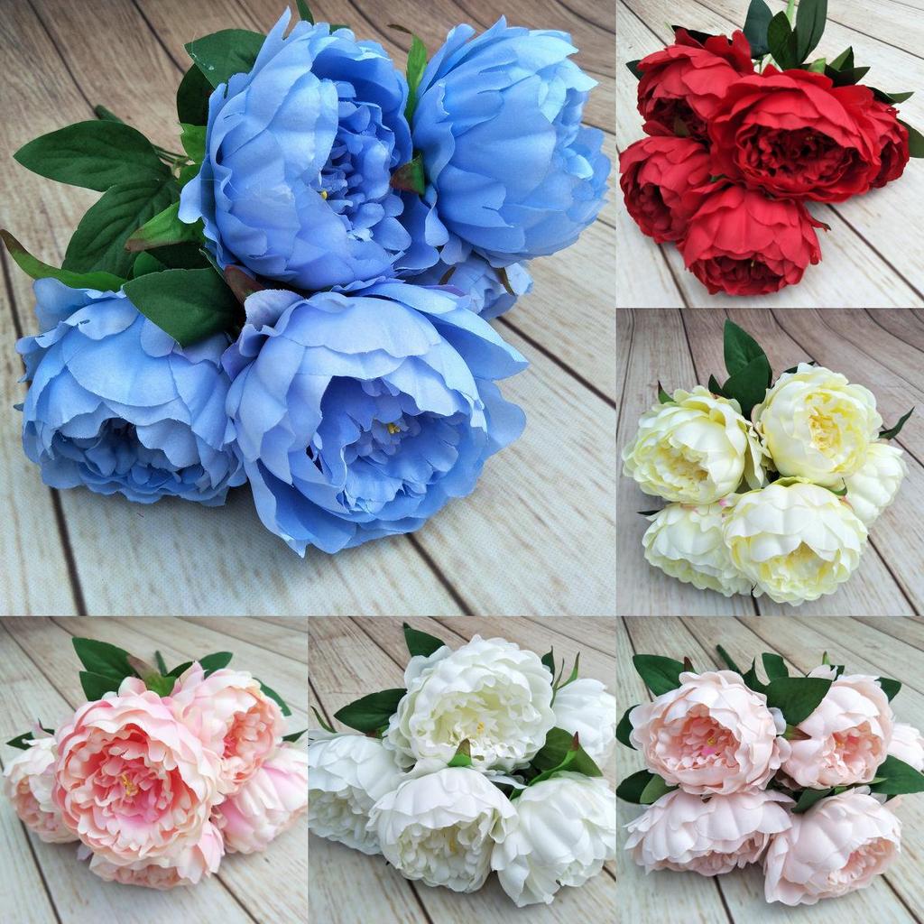 Luxuriöses künstliches Pfingstrosen-Blumenarrangement mit DIY-Heimdekor und Veranstaltungsnutzung