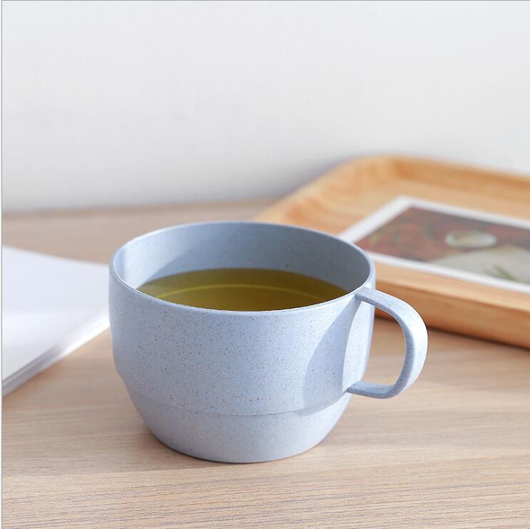 Wheat Straw Milk Cup European Style Coffee Tea Mug Simple Breakfast Drinking Cup Eco-friendly Drinkware