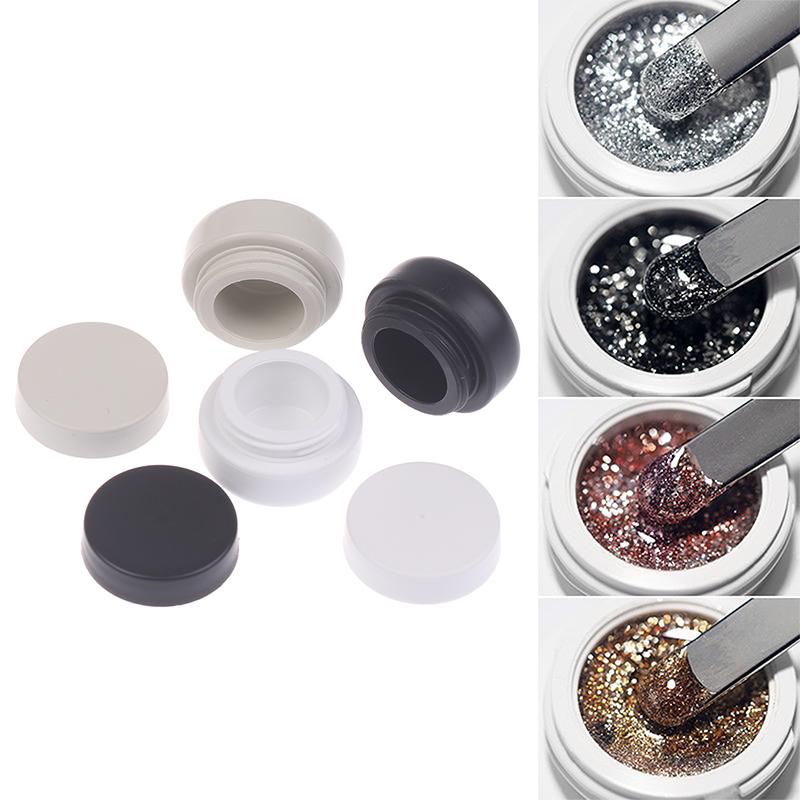 2-2.5ml Lichtvermeidend Nagel Klopfgel Tiegel Nagellackhalter Etui Verpackungskarton Maniküre UV Kleber Organizer Tragbar Kunststoff