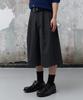 Age O.D. Double-Pleated Bermuda Slacks [Charcoal Stripe]