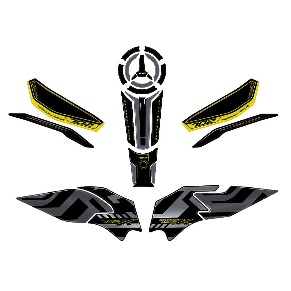 For Benelli TRK 702X 2023 2024 2025 Motorcycle 3D Gel Epoxy Resin Sticker Tank Pad Protection Kit