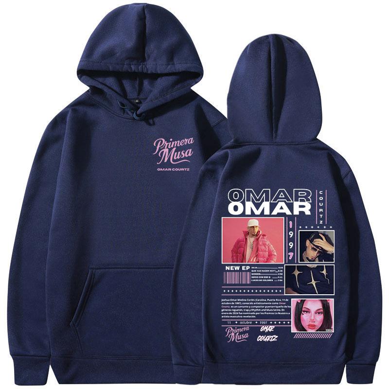 Omar Courtz Primera Musa Album Tour Merch Hoodies Men's Women Fashion Hooded Sweatshirts Hip Hop Oversized Pullovers Streetwear