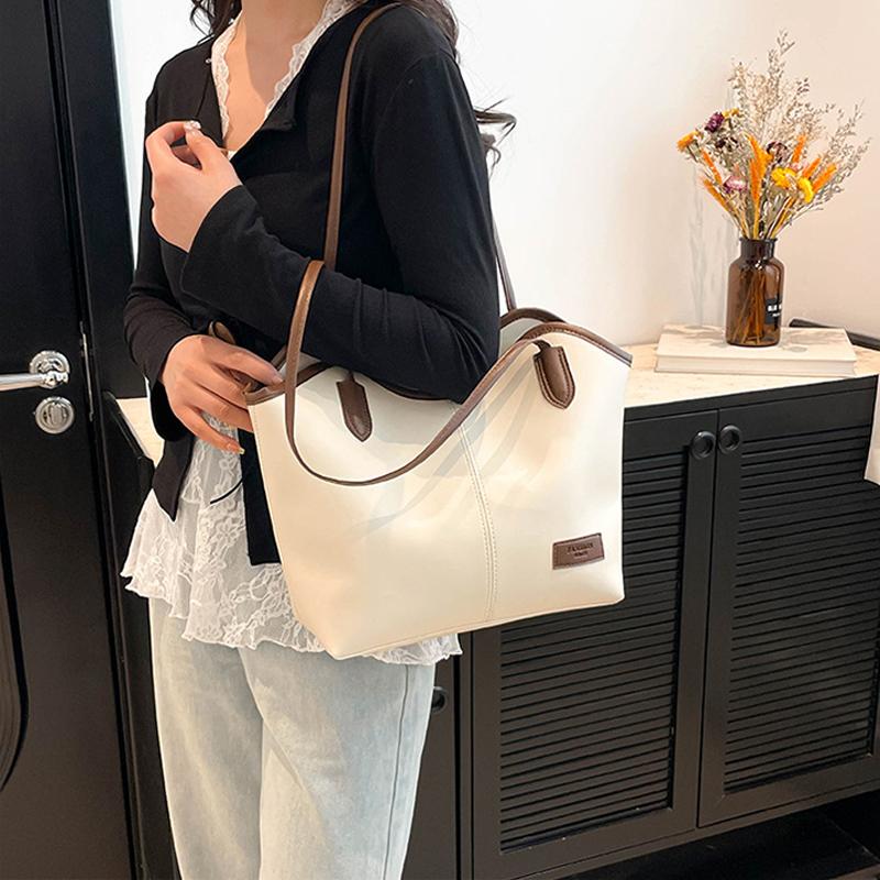 Retro Convertible Tote Bag Women's Spacious Shoulder Purse Vintage Work Commute Minimalist Casual Crossbody Handbag AVE
