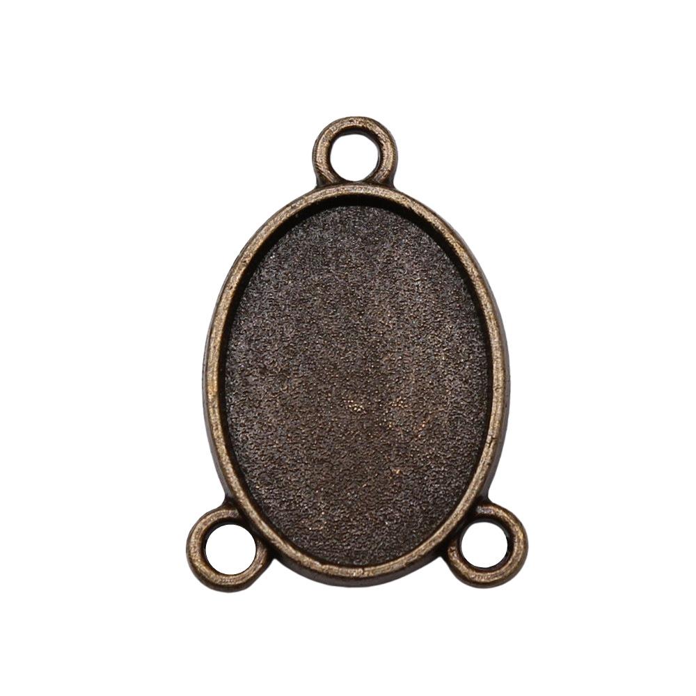 10pcs Fit 13x18mm Oval Glass Cabochon DIY Oval Cameo Cabochon Pendant Base Setting For DIY Jewelry Making
