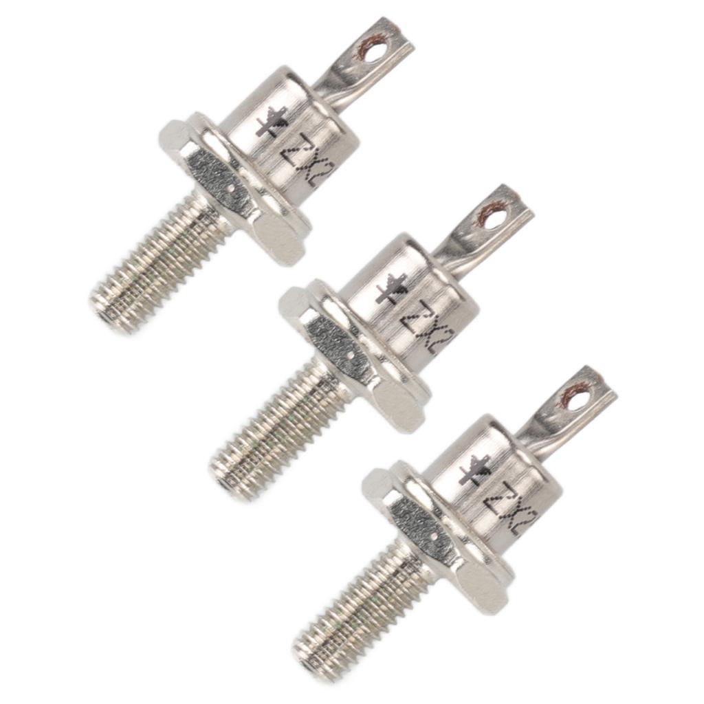 3PCS Rectifier Diode Spiral 25A Iron High Hardness Spiral Rectifier Module Replacement for