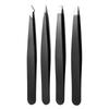 Multi-Purpose Eyebrow Tweezers, 4-Pack Stainless Steel Eyebrow Tightening Facial Hair Trimmer Makeup Tool Set, Eye Shaping Tools