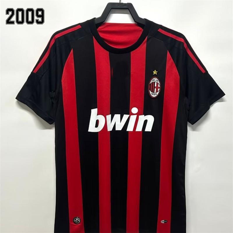 

Retro Jerseys AC Football Clothes Shirts Thai Version A Goods Home Away Short-sleeved Men s T-shirt Kaka Ronaldinho Nostalgia XL