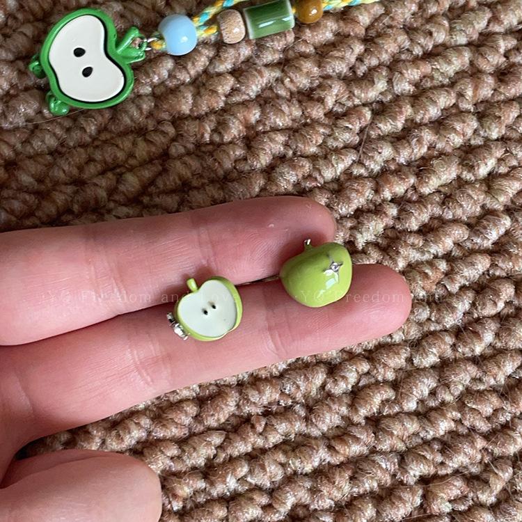 

Циркониевые серьги-звездочки зеленое яблоко простые, милые, маленькие и свежие серьги-пусеты нишевые персонализированные универсальные серьги