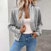 Women's Solid Color Splicing Thin Fashion Jacket Casual Jacket Top