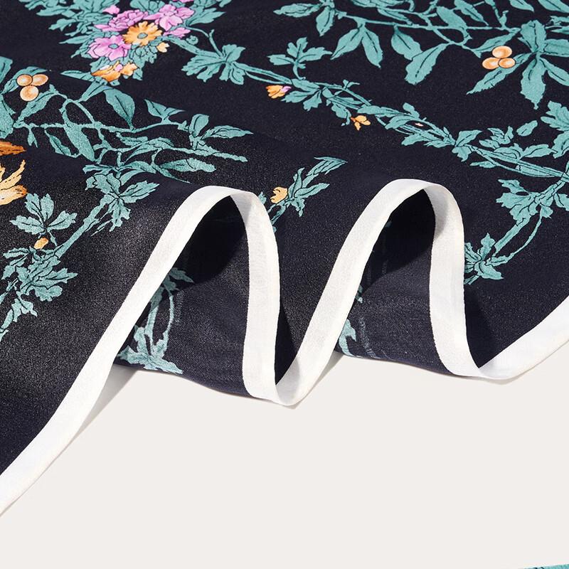 Jules Seidenschal Damen Maulbeerseide Luxus High-End Quadratischer Schal Praktisches Muttertags-Geburtstagsgeschenk für Mama Ältere