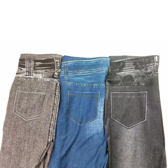 Elastic Women Pants Ankle-length Polyester Comfortable Fake Jeans Women Trousers for Home