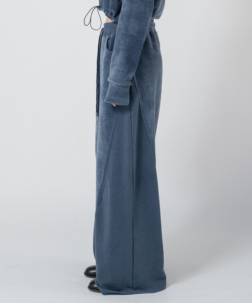 UNUSUALNORMAL Martin Velvet Wide Pants_Navy