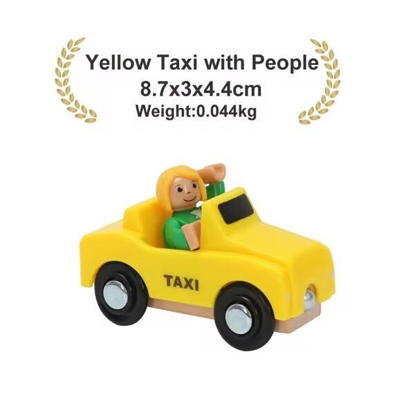 Wooden Magnetic Train Car Locomotive Ambulance Fire Truck Wood Railway Accessories fit for Brand Wooden Tracks Toy For Kids