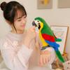 24cm Cute Lifelike Rio Macaw Parrot Plush Stuffed Animal Toy Soft Simulated Kawaii Parrot Dolls For Birthday Gift