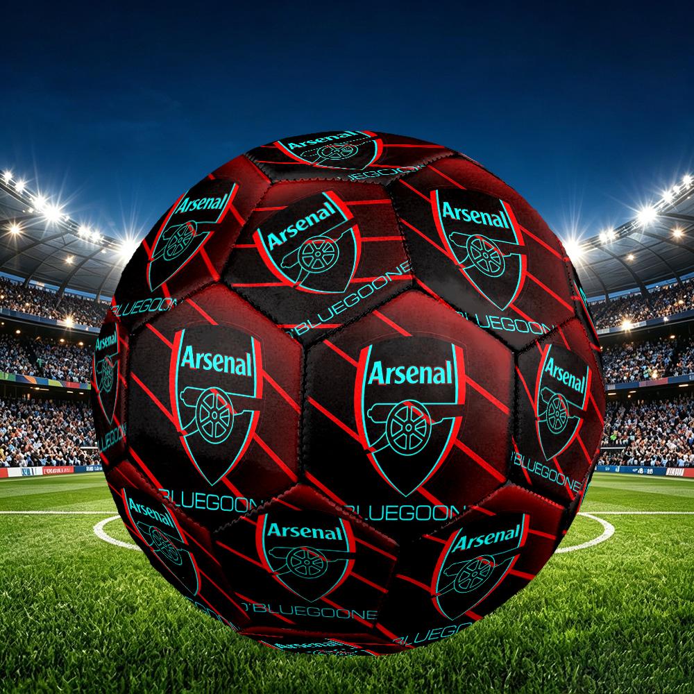 1 pz Pallone da Calcio Standard Taglia 5, Palloni da Calcio, Pallone da Calcio con Motivo di Squadra di Calcio, Cucito a Macchina, Pallone per Allenamento e Partita all'Aperto