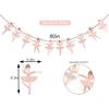 Ballet Girls Birthday Decorations - Ballerina Party Garland,Pink Ballet Banner,Girls Dance Party Hanging Garland Photo Props,Ballerina Wedding Party