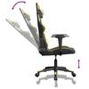 Vidaxl Gaming Chair, Black-Gold, Faux Leather