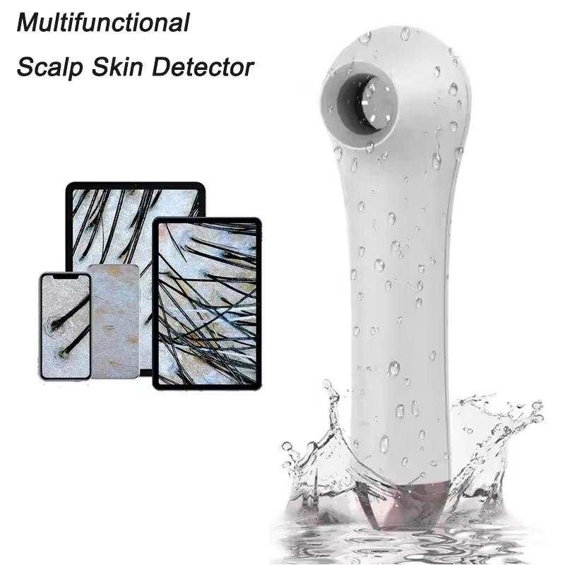 HD Visual Multifunctional Scalp Hair Follicle Detector Magnifier Dermatoscope Phone Tablet Connection Skin Analyzer