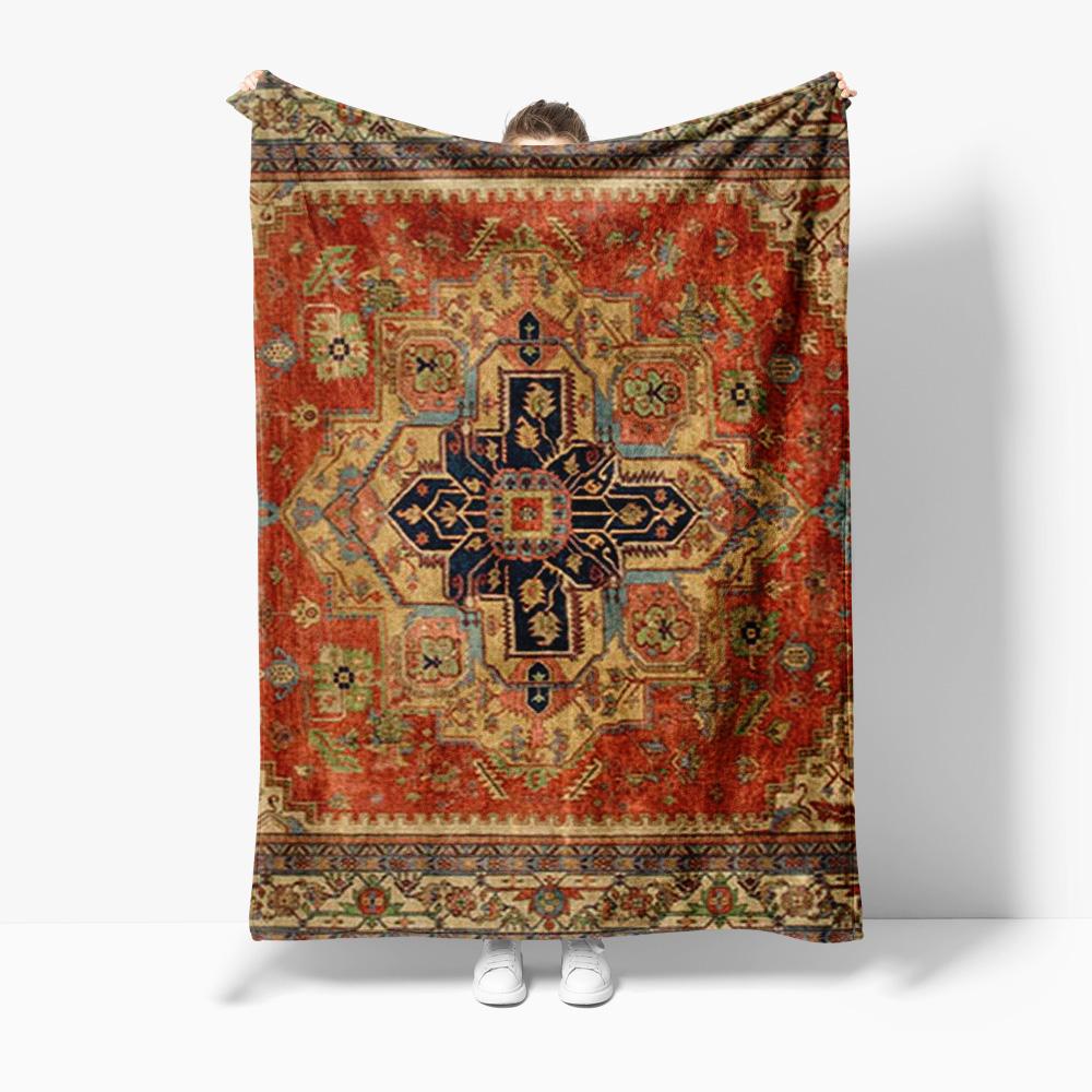

Vintage Ethnic Kilim Rug Throw Blanket Bed Sofa Decorative Cushion Cover Warm Soft Throw Blanket 75cmx90cm