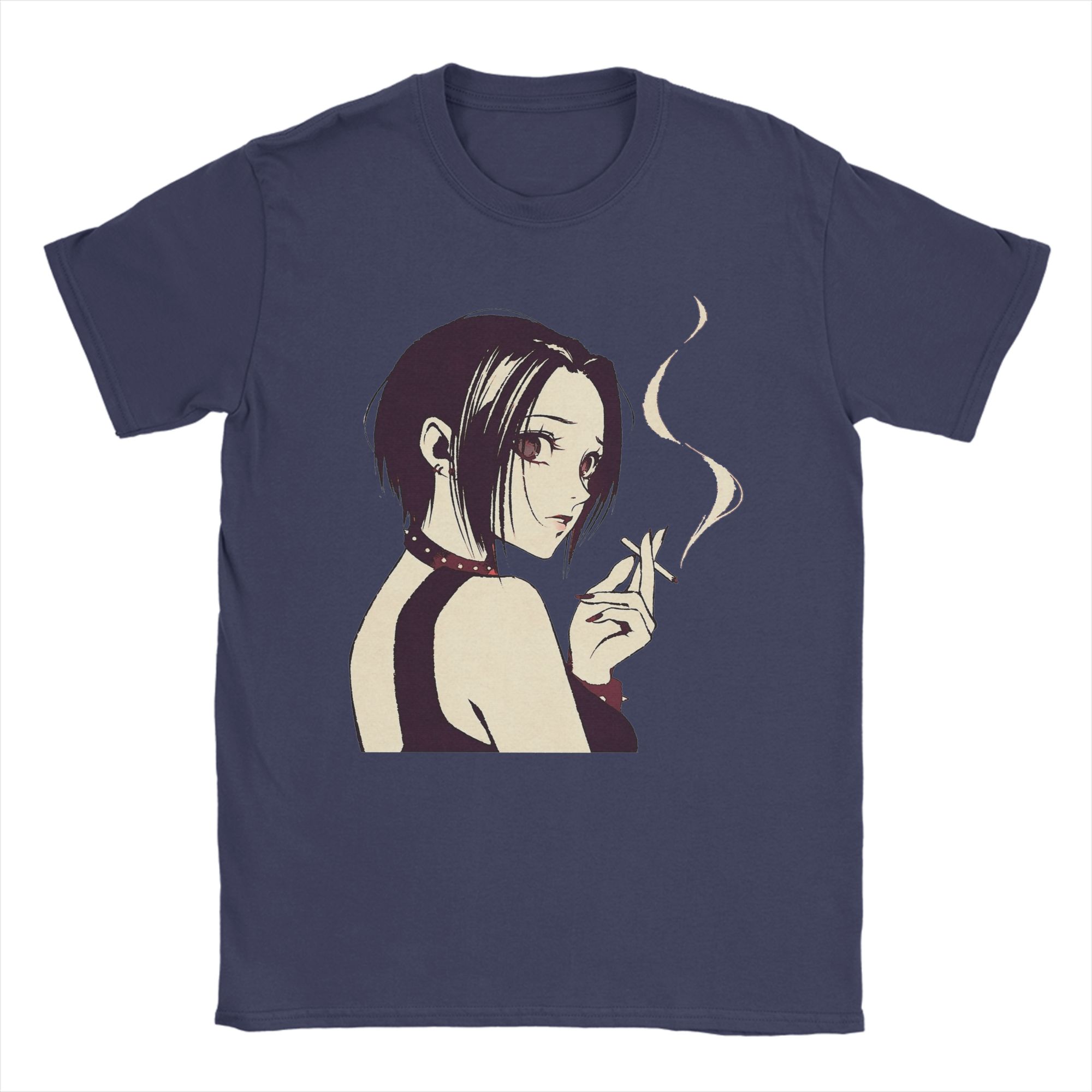 Стритвир Нана Осаки Черные Камни Футболка Унисекс Хлопок Короткий Рукав Манга и Аниме BLAST Круглый Вырез Летние Топы 4XL