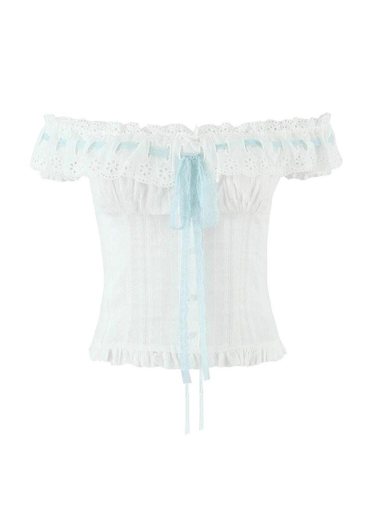 Lace Trim One-Shoulder Camisole - Color Block Slimming Button-Down for Women