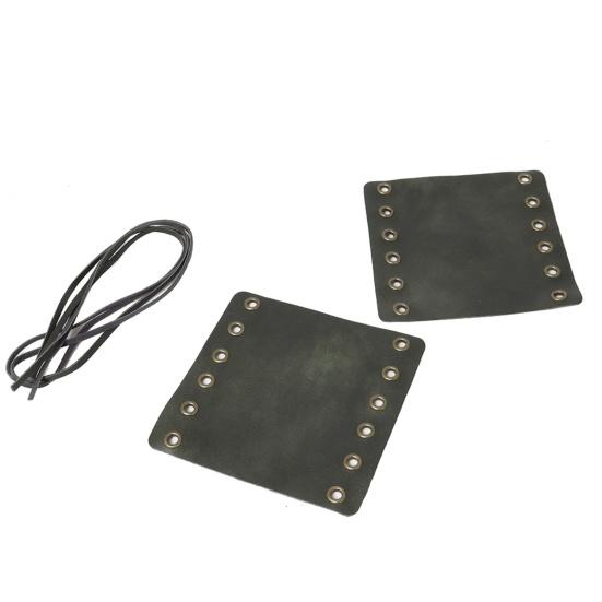 2Pcs Motorcycle Handle Grip Anti Slip Shockproof Retro Wraps Right Left Faux Leather Handlebar Cover for 22/25cm Motorcycle Handle