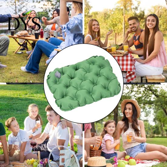 Inflatable Seat Cushion Waterproof Wear-Resistant Quick Inflate Deflate Comfortable Air Support Airplane Car Pad Camping