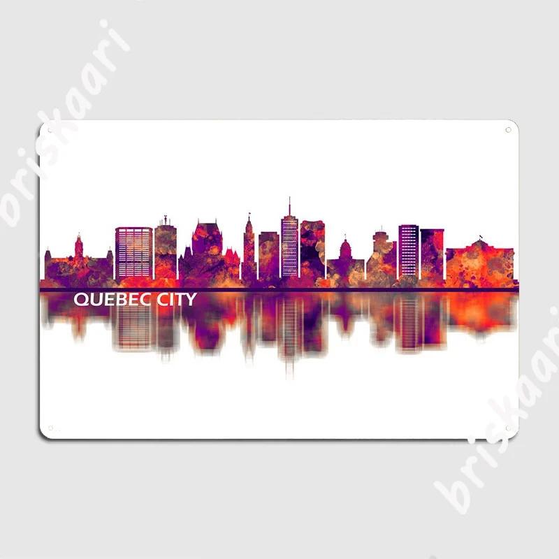 Quebec City Canada Skyline Poster Metal Plaque Plaques Personalized Club Bar Club Party Tin Sign Posters 20X30CM