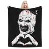 Art The Clown Terrifier Vintage Blankets Coral Fleece Plush Spring Autumn Super Soft Throw Blankets for Home Car Quilt