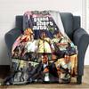Name Custom GTA Game Print Flannel Blanket High Quality Warm Comfortable Cover for All Seasons Perfect for Gifts Home Decor