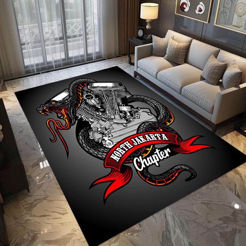 Skull Wings Engine Power carpet Suitable for all seasons printing Protective pad Office chair cushion Fashion