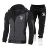 Mens Winter Double-Zip Hoodie Sweatshirt Set Gym Casual Loose Fit Activewear