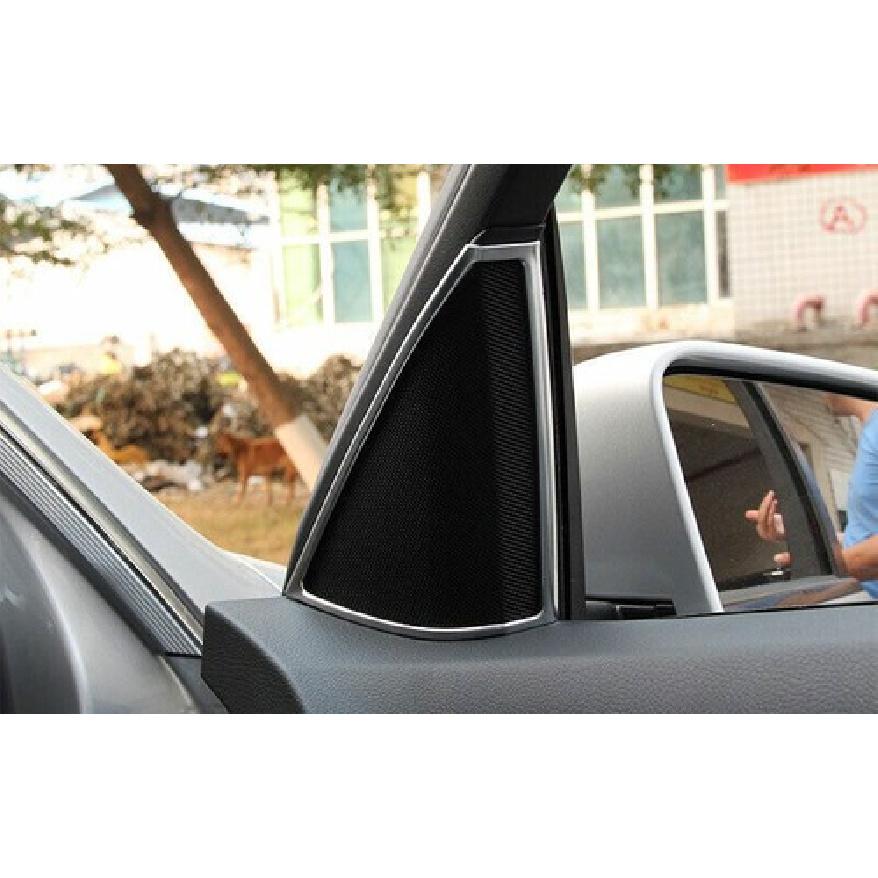 Matte Silver A Post Speaker Frame Cover Trim 2pcs Fit For Benz 2008-2014 C-Class